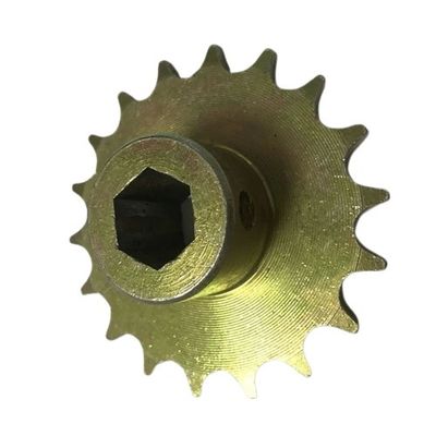قطعات قالب ریخته گری شن و ماسه OEM چرخ دنده چدنی با روکش روی زرد برای قطعات بذری